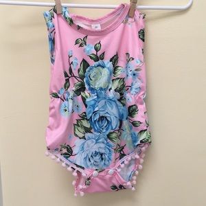 NWT PatPat Pretty Floral swimsuit & Headband +robe